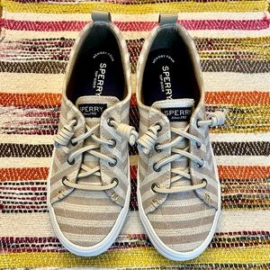 Women’s Sperry Crest Vibe Stripe Tan Sneaker